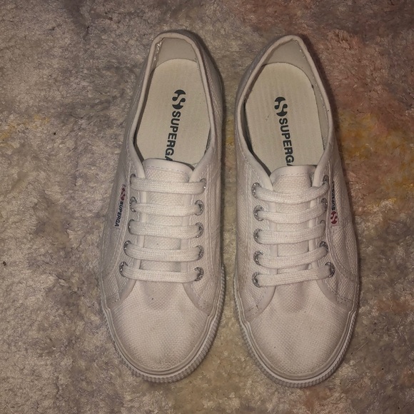 white platform sneakers size 5